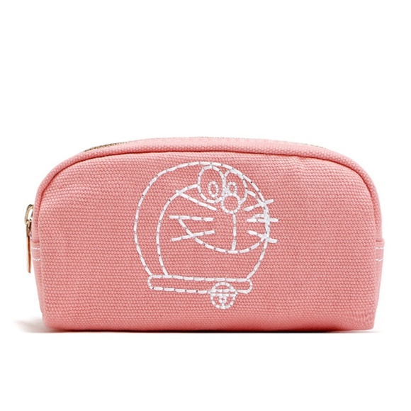Doraemon Handbags - Doraemon Canvas Peach Pink Peach Pink Cosmetic Bag